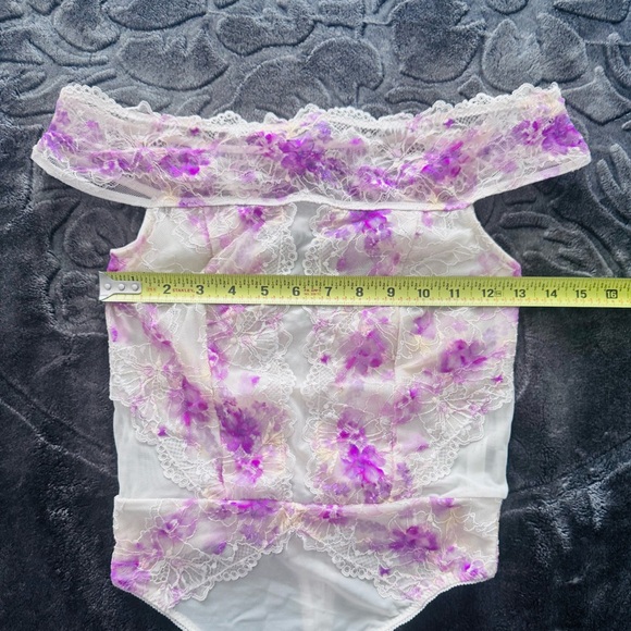 NEW Intimately Free People Spring Soirée Printed Off Shoulder Bodysuit Top XS - Picture 5 of 9